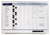 QUARTET PERSONNEL MATRIX BOARD INOUT 580 X 410MM WHITE