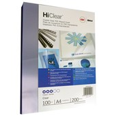 GBC IBICO BINDING COVER 200 MICRON A4 CLEAR PACK 100