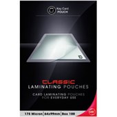 GBC LAMINATING POUCH 175 MICRON 64 X 99MM CLEAR PACK 100