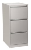 FIRSTLINE FILING CABINET 3 DRAWER W470 X D620 X H1020MM SILVER GREY