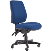 BURO ROMA OFFICE CHAIR HIGHBACK 3LEVER JETT FABRIC DARK BLUE