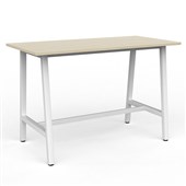 KNIGHT CUBIT BAR LEANER W1800 X D900 X H1050MM WHITE FRAME NORDIC MAPLE TOP