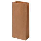 HEAVY DUTY PAPER BAG NO1 BLOCK BOTTOM W125 X H270 X D70MM BROWN PACK 500