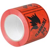 MESSAGE TAPE TIKI RIP096L FLAMMABLE GAS 2 96MM X 196MM X 50M