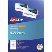 AVERY 982503 C32073 FOLDED PLACE CARDS 85 X 50 PACK 40