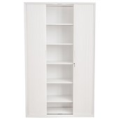 OPD TAMBOUR 6 TIER 5 SHELVES W900 X D450 X H1980MM MANNEX WHITE