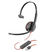 PLANTRONICS BLACKWIRE C3210 HEADSET USBA WIRED MONAURAL BLACK