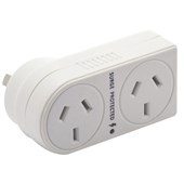 THE BRUTE POWER CO DOUBLE ADAPTOR FLAT RIGHT WITH SURGE PROTECTION