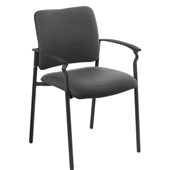 EDEN POLO VISITOR CHAIR WITH ARMS DOLLY CHARCOAL