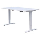 DUO II ELECTRIC DESK W1500 X D800 X H6951145MM WHITE FRAME SNOWDRIFT