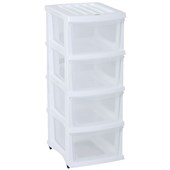 TAURUS STORAGE ORGANISER 4 DRAWER WHITE