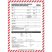 OPUS DANGEROUS GOODS SHIPPING DECLARATION PADS A4 50 LEAF