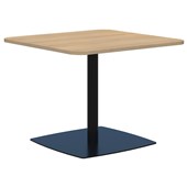 ACCENT CLASSIC MEETING TABLE POWDERCOAT W1000 X D1000 X H720MM BLACK BASE CLASSIC OAK TOP