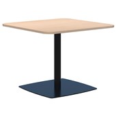 ACCENT CLASSIC MEETING TABLE POWDERCOAT W1000 X D1000 X H720MM BLACK BASE REFINED OAK TOP