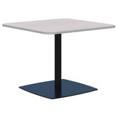 ACCENT CLASSIC MEETING TABLE POWDERCOAT W1000 X D1000 X H720MM BLACK BASE SILVER STRATA TOP