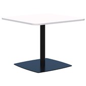 ACCENT CLASSIC MEETING TABLE POWDERCOAT W1000 X D1000 X H720MM BLACK BASE SNOW TOP