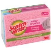 SCOTCHBRITE ANTIBACTERIAL HANDY SPONGE PACK 4