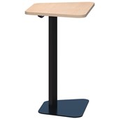 ACCENT MEMO LAPTOP TABLE TRAPEZIUM H650 X L500 X D450MM BLACK BASE REFINED OAK TOP