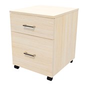 ZEALAND MOBILE 1 DRAWER 1 FILE W465 X D500 X H600MM SEASONED OAK LOCKING