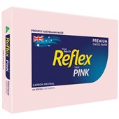 REFLEX COLOURS A4 COPY PAPER 80GSM PINK PACK 500 SHEETS