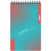 COLLINS REPORTERS NOTEBOOK 7MM RULED POLYPROPYLENE COVER TOP OPENING WIRO BOUND W127 X L200MM 100 LEAF ASSORTED