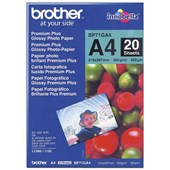 BROTHER BP71GA4 PREMIUM GLOSSY PHOTO PAPER A4 260GSM PACK 20