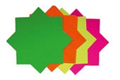 POINT OF SALE CARD STARS 105MM FLUORO PACK 25