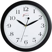 CARVEN WALL CLOCK 250MM BLACK FRAME