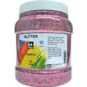 5 STAR GLITTER CONFETTI 1KG PINK