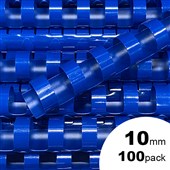 GBC PLASTIC BINDING COMB ROUND 21 LOOP 10MM A4 BLUE PACK 100