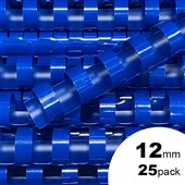 GBC PLASTIC BINDING COMB ROUND 21 LOOP 12MM A4 BLUE PACK 25