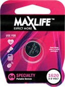 MAXLIFE BATTERY LITHIUM CR1620 3 VOLT