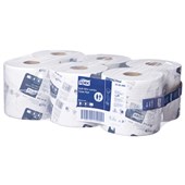 TORK 2306898 T2 ADVANCED SOFT MINI JUMBO TOILET ROLL 2 PLY 200M WHITE CARTON 12