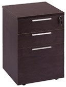 KNIGHT CUBIT MOBILE 2 DRAWER 1 FILE LOCKABLE W466 X D460 X H640MM DARK OAK