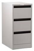 PRECISION CLASSIC VERTICAL FILING CABINET 3 DRAWER W470 X D620 X H1020MM SILVER GREY