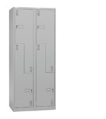 PRECISION CLASSIC STORAGE LOCKER 2 STEP BANK OF 2 W750 X D457 X H1800MM SILVER GREY