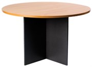 FIRSTLINE MEETING TABLE ROUND W1200 X H725MM IRONSTONE AND BEECH