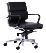 KNIGHT MODA EXECUTIVE CHAIR MIDBACK 1LEVER PU LEATHER BLACK