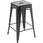 EDEN INDUSTRY KITCHEN BAR STOOL W410 X D410 X H660MM BLACK