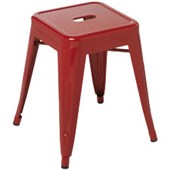 EDEN INDUSTRY LOW BAR STOOL W390 X D390 X H457MM RED