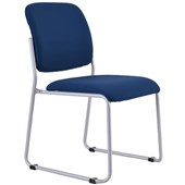 BURO MARIO VISITOR CHAIR SLED BASE JETT FABRIC DARK BLUE