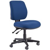 BURO ROMA OFFICE CHAIR MIDBACK 2LEVER JETT FABRIC DARK BLUE