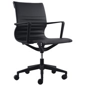 BURO DIABLO TASK CHAIR MEDIUM BACK ARMS PU BLACK