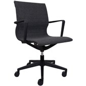 BURO DIABLO TASK CHAIR MEDIUM BACK ARMS CHARCOAL