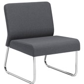 EDEN STATION VISITOR CHAIR MODULAR STRAIGHT DOLLY FABRIC CHARCOAL