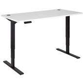 PULSE HEIGHT ADJUSTABLE DESK ELECTRIC SINGLE MOTOR 2 STAGE W1500 X D750 X H7251195MM BLACK FRAME WHITE TOP