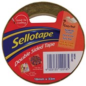 SELLOTAPE DOUBLE SIDED TAPE W18MM X L33M TRANSPARENT