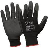 PROSENSE STINGA NPF SAFETY GLOVES PVC FOAM PALM ON NYLON LINER SIZE 8 PAIR BLACK