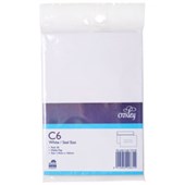 CROXLEY ENVELOPE PLAIN SEAL EASI FLOW WRAP 80GSM C6 E12 W114 X L162MM WHITE PACK 20