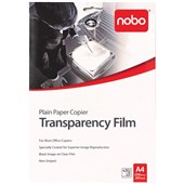 NOBO PLAIN PAPER COPIER OHP TRANSPARENCY FILM 100 MICRON A4 BOX 20